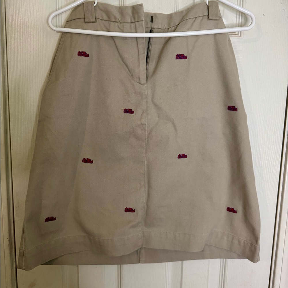 Beige Colony Sportswear Ole Miss Embroidered Women's Skirt Size 6